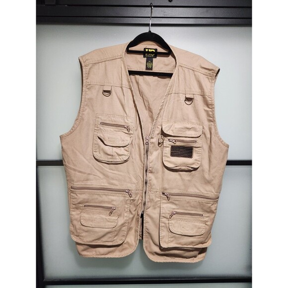 HQ Issue Khaki Men's Tactical Hunting Vest - Size 2XL - Picture 7 of 10